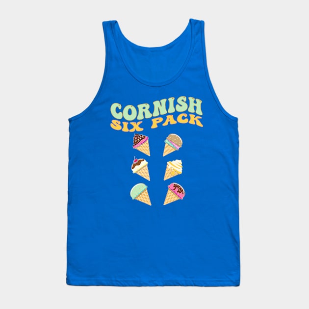 Cornish Six Pack funny Cornish Ice Cream Tank Top by Surfer Dave Designs